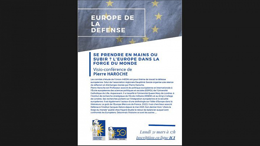 Conférence IHEDN - L'autonomie stratégique européenne est-elle possible en défense